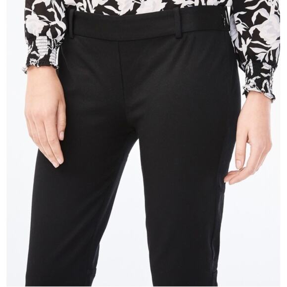 J. Crew Winnie Pant in Black Stretch Twill Cotton Low-Rise Ankle Size 0 - Picture 2 of 11